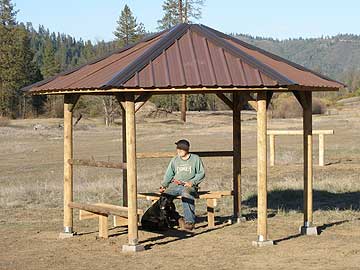 Enjoying the Gazebo